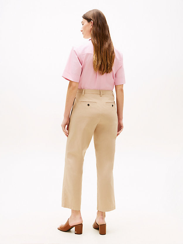 Washed Slim Straight Leg Chinos