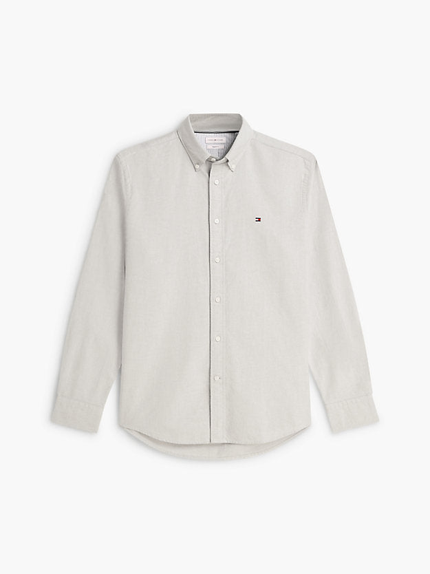 Regular Fit Flag Embroidery Oxford Shirt