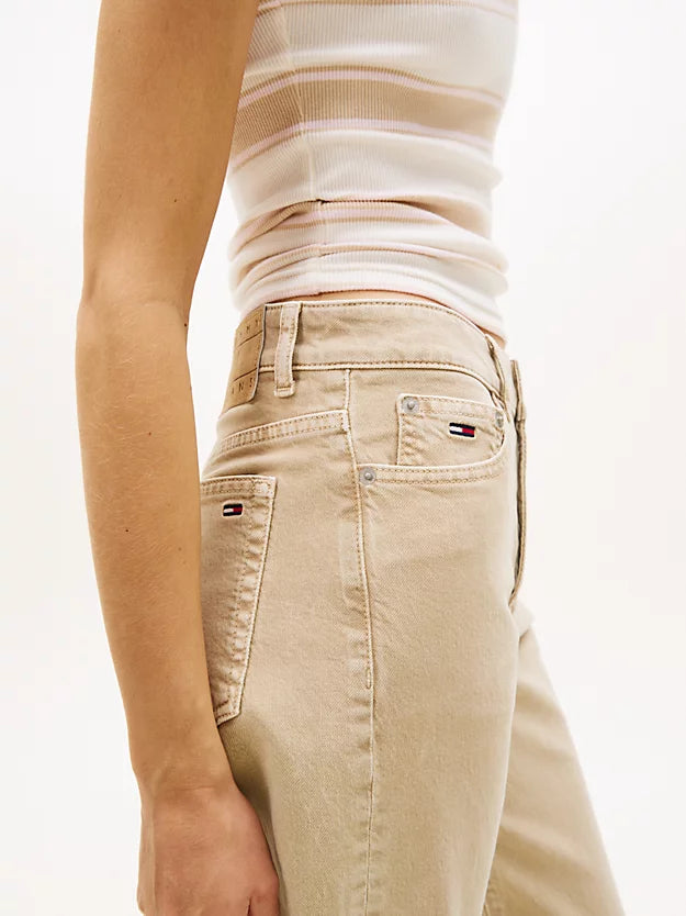 Washed Mid Rise Slim Straight Leg Jeans