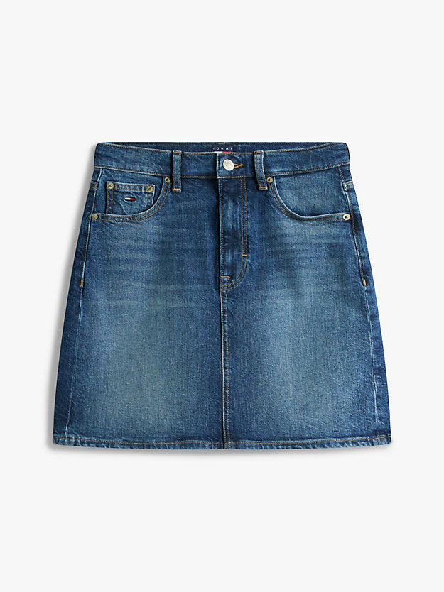 Ultra High Rise Mom Denim Mini Skirt