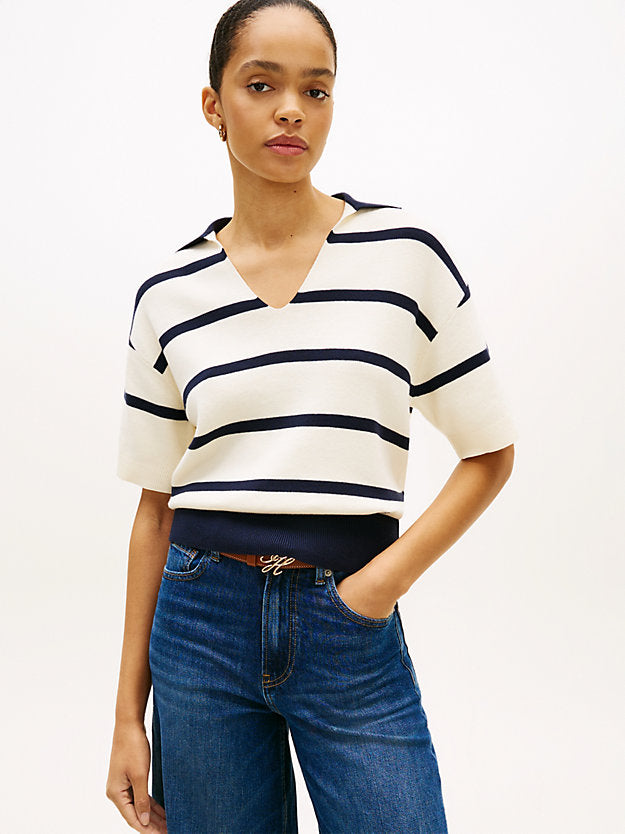 Premium Knit Relaxed Polo Jumper