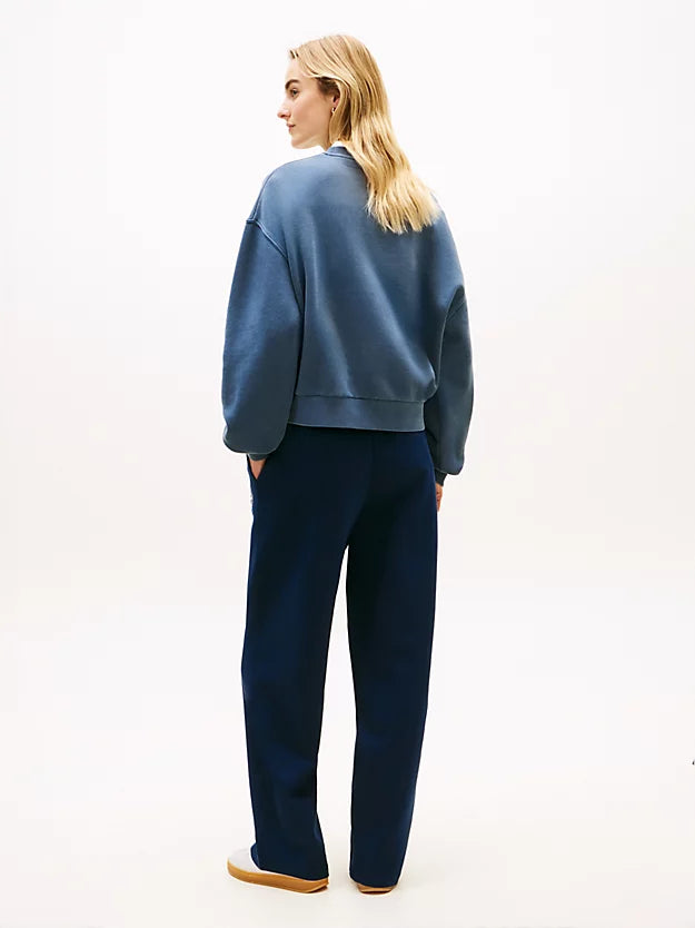 Crest Embroidery Relaxed Terry Sweatshirt