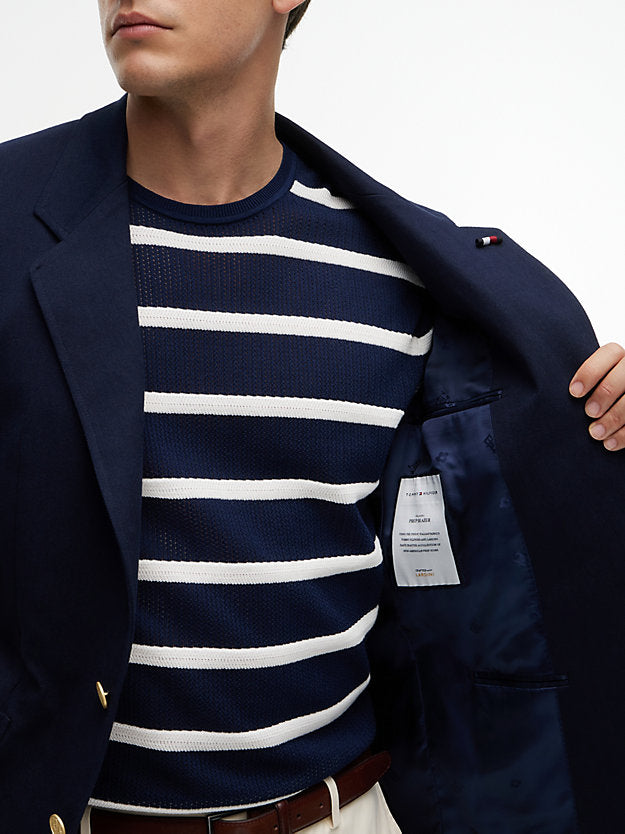 Washed Regular Fit Gold-Tone Button Blazer