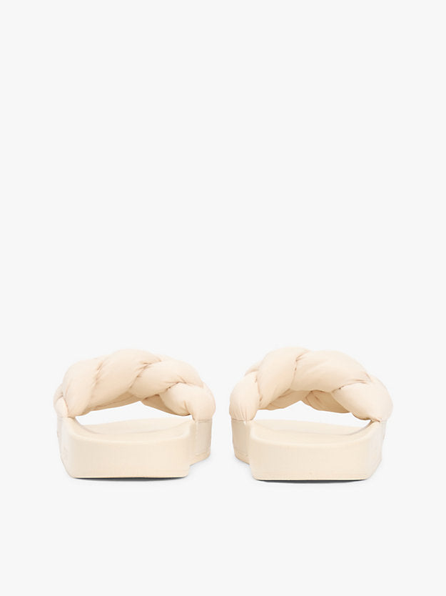 Embossed Braided Strap Slides