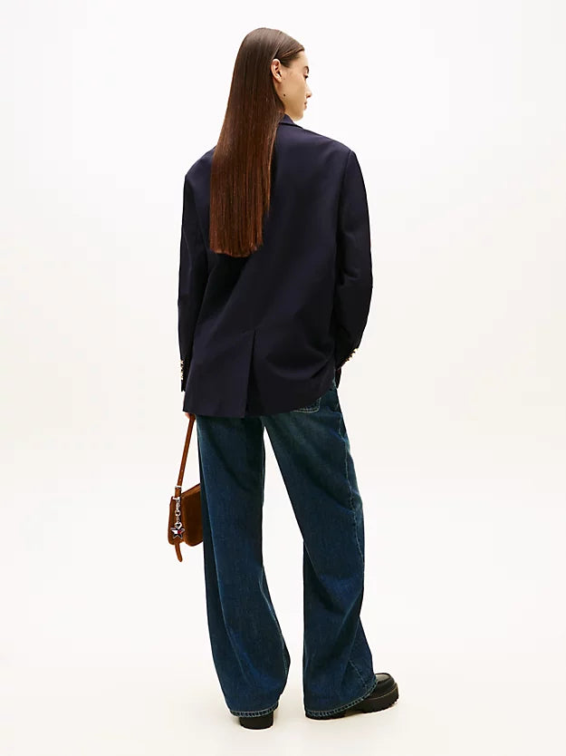 Girl Logo Oversized Fit Jersey Blazer