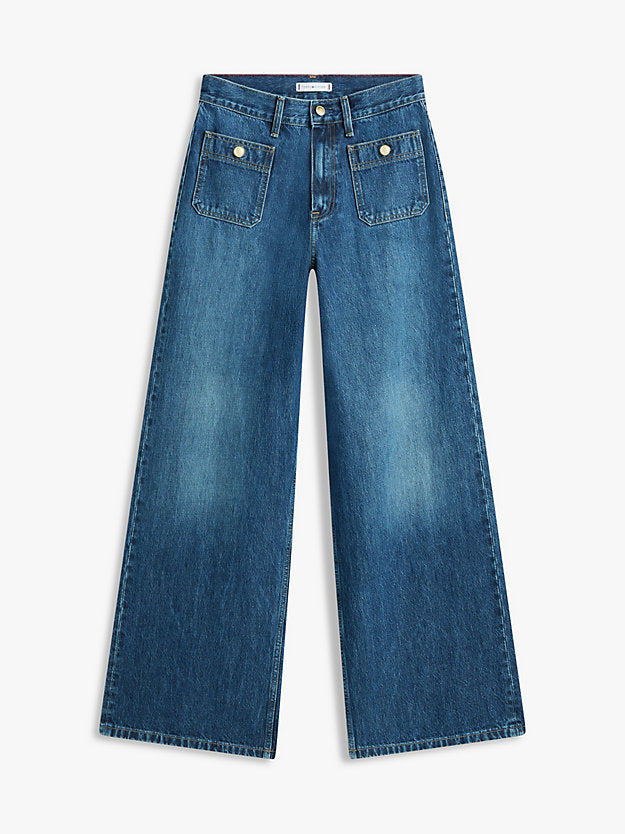 70s High Rise Wide Leg Jeans