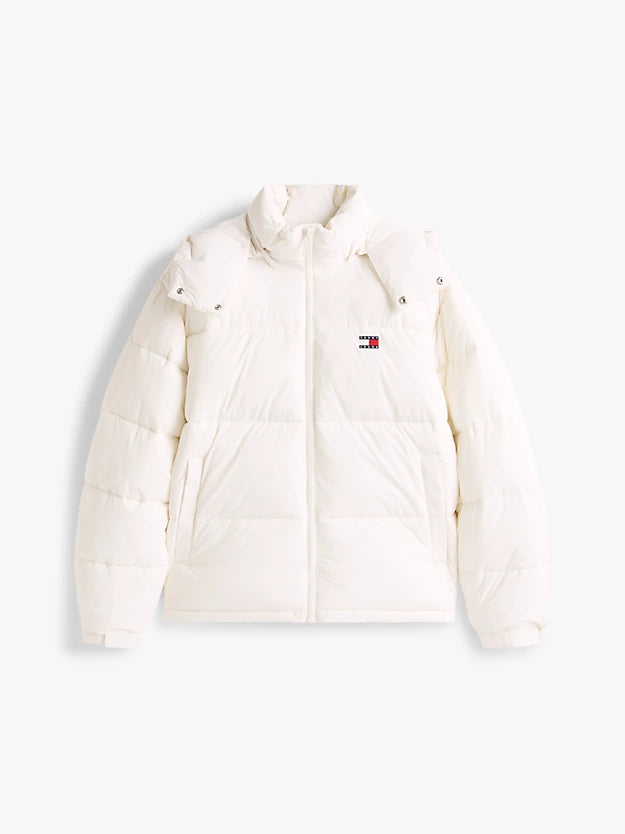 Back Logo Relaxed Hooded Puffer Jacket