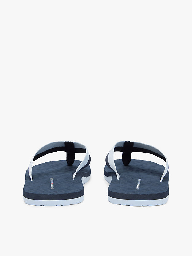 Webbing Strap Flag Embossed Flip-Flops