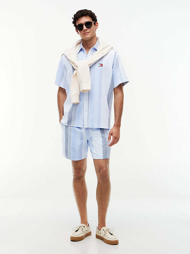 Dobby Stripe Relaxed Shorts