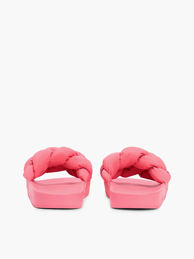 Embossed Braided Strap Slides