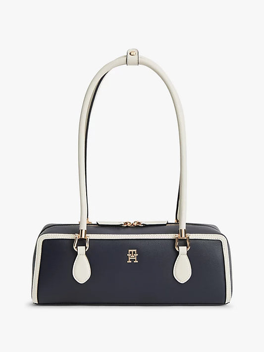 Colour-Blocked Rectangular Shoulder Bag