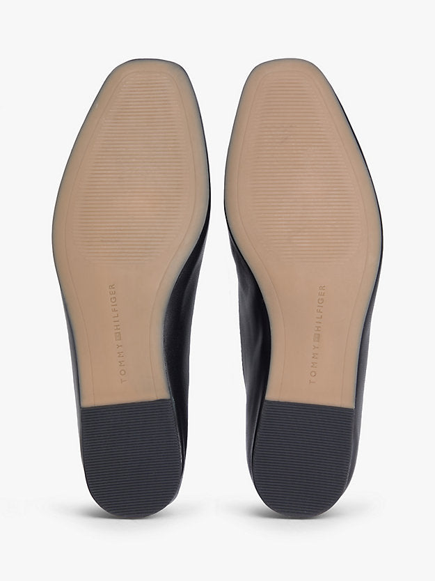 Leather T-Bar Chain Ballerinas