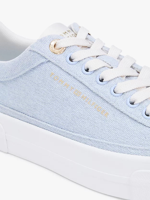 Washed Canvas Platform Trainers