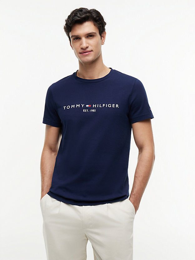 Logo Embroidery Slim Jersey T-Shirt