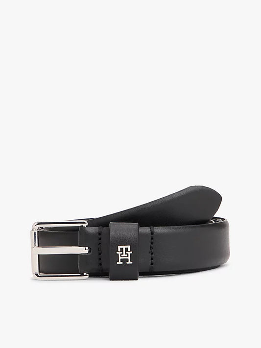 Monogram Square Buckle Leather Belt