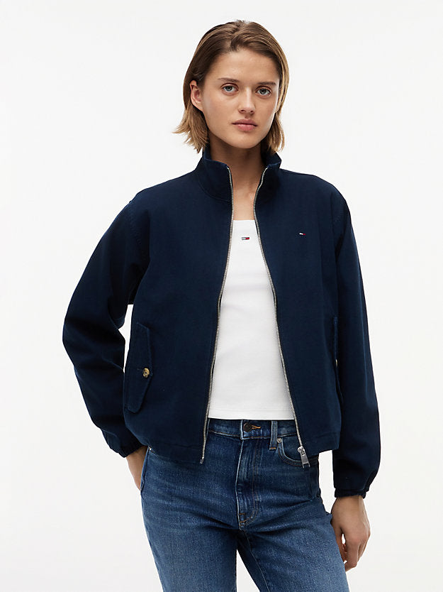 Peached Canvas Zip-Thru Jacket