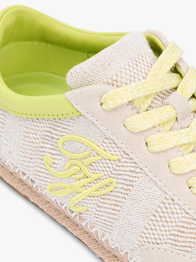 Woven Logo Embroidery Rope Trainers
