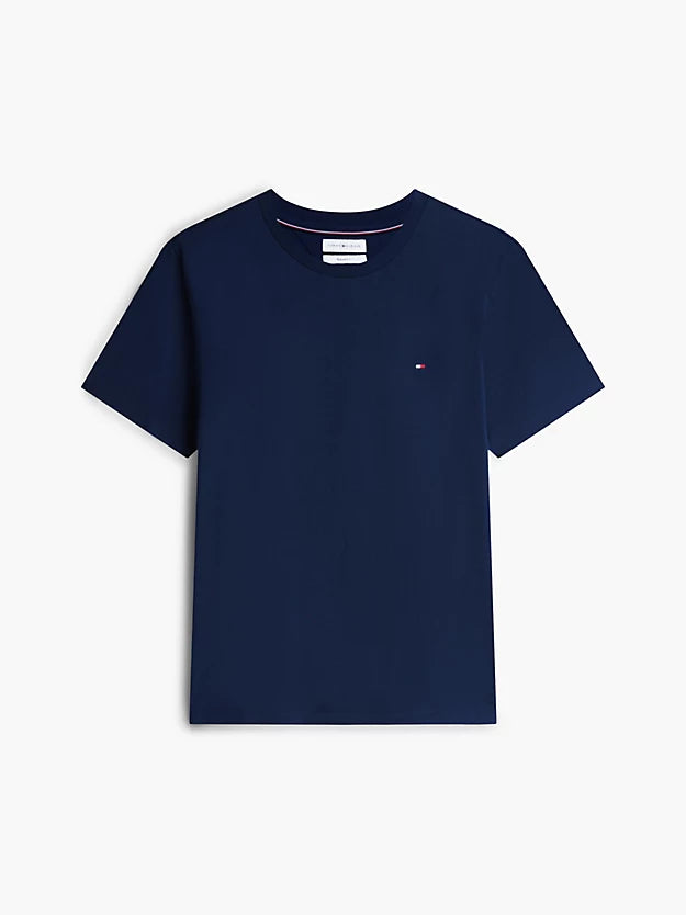 Flag Embroidery Jersey Crew Neck T-Shirt