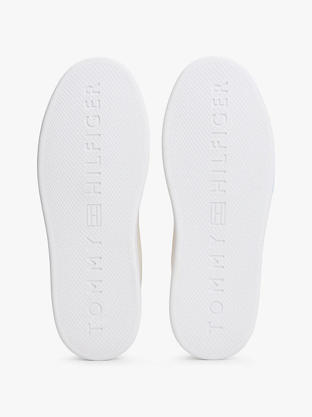 Lightweight Leather Cupsole Court Trainers