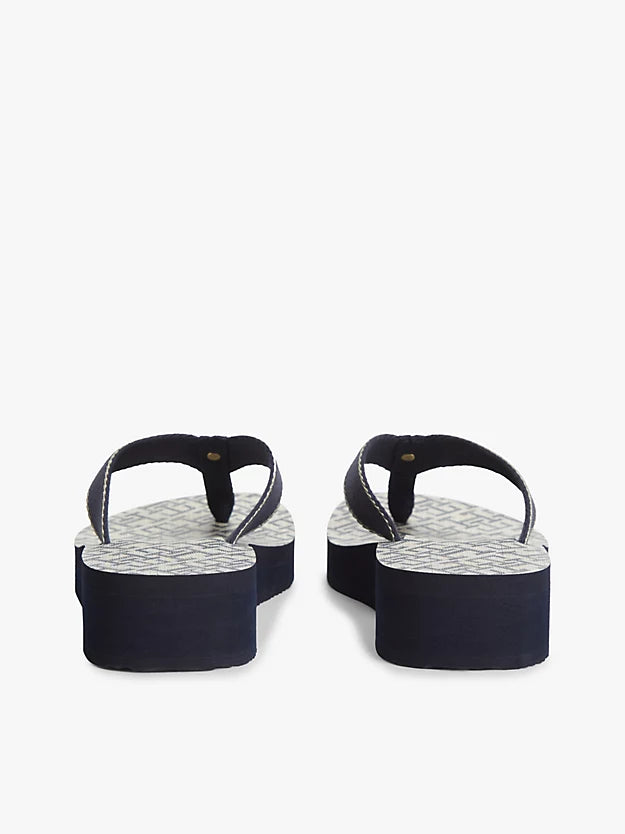 Monogram Wedge Heel Flip-Flops