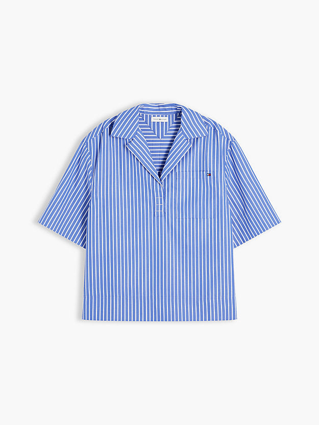 Relaxed Fit Poplin Short Sleeve Shirt