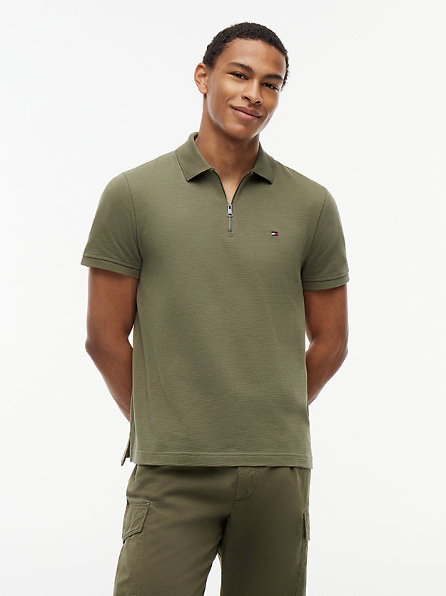 Regular Fit Air Dot Zip Polo Shirt