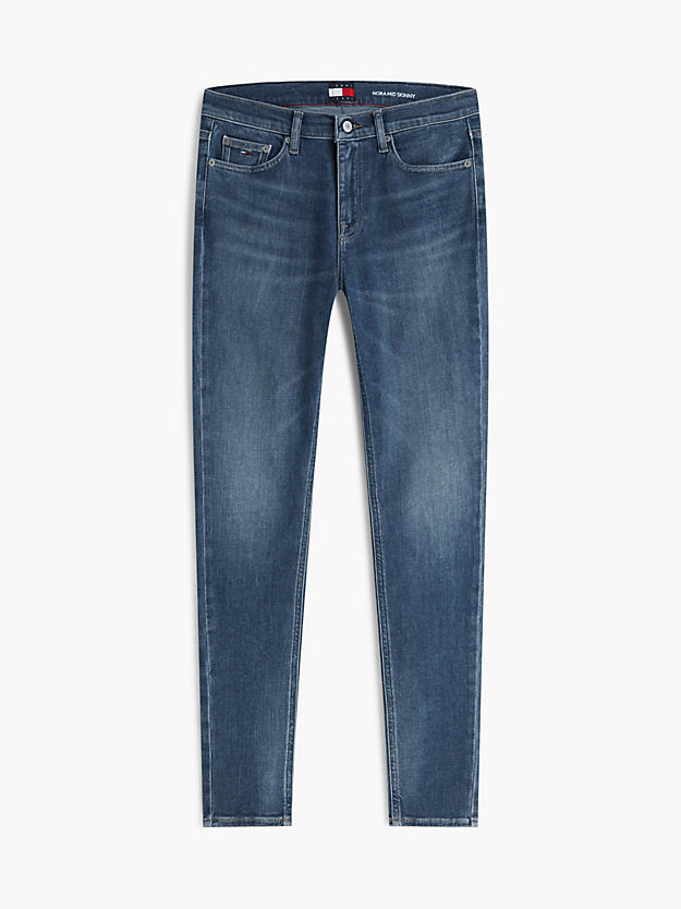 Nora Whiskered Mid Rise Skinny Jeans