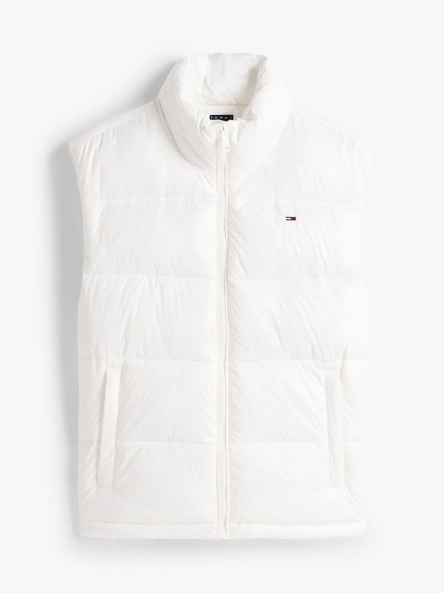 Flag Embroidery Shiny Puffer Gilet
